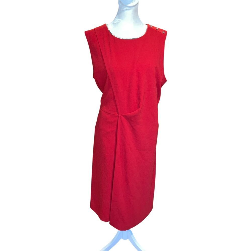 Barbour Leathen Overlap summer tartan Dress in Red sz 14